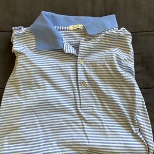 Peter Millar blue striped polo